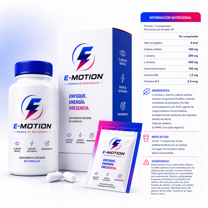 E-MOTION® - La energía que no se corta a las 3 de la tarde